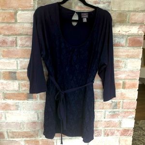 Oh Baby- Motherhood Maternity Navy Lace Shirt XL